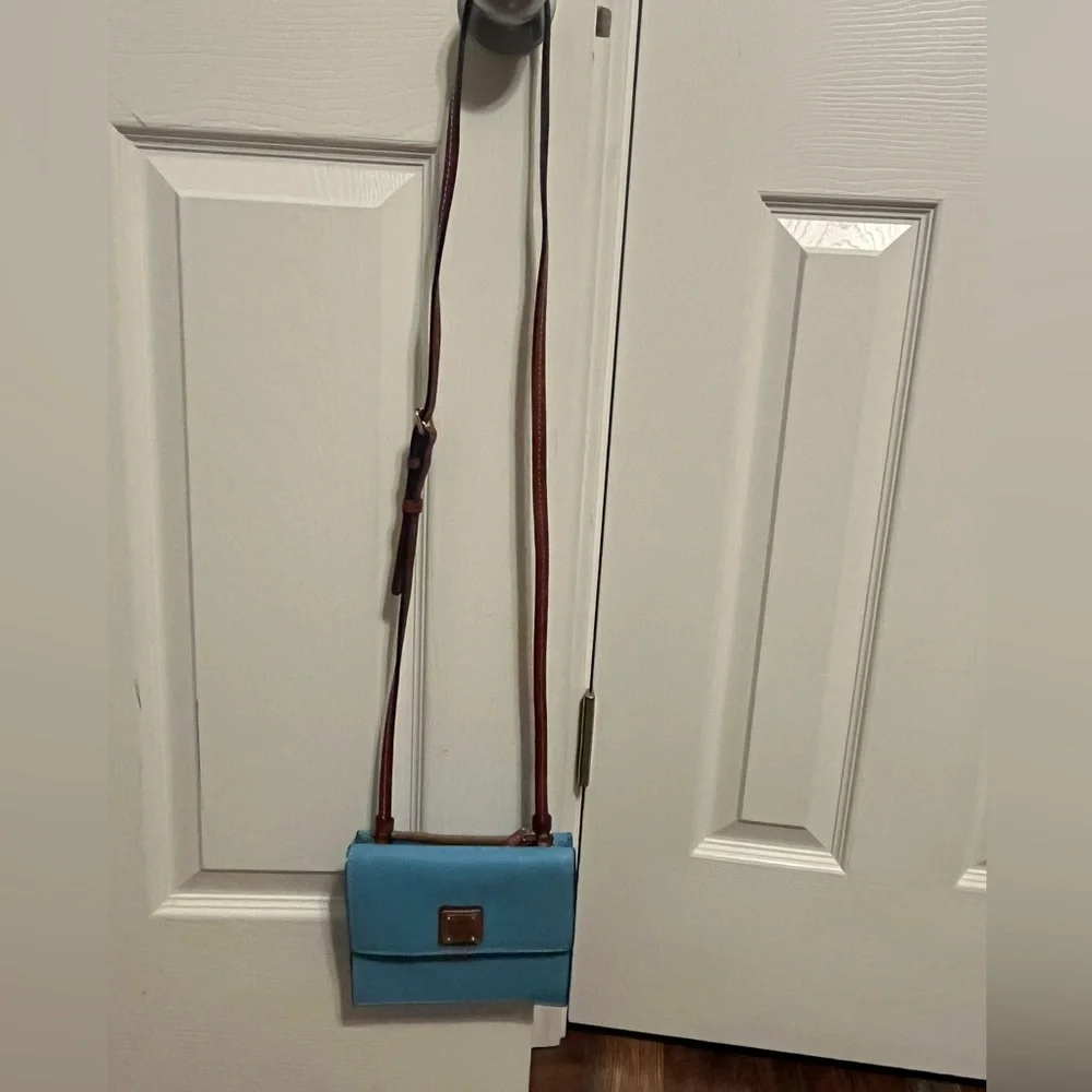 BRAND NEW Dooney and Bourke Gingy Flap Crossbody Purse Aqua Blue - Picture 6 of 15